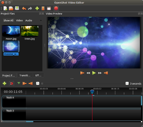 make a sa video with openshot video editor